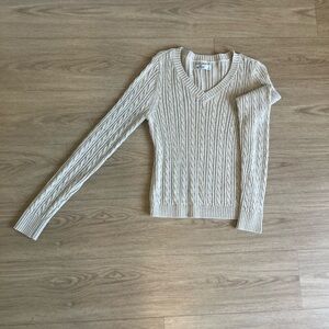 Hollister V-neck cable knit sweater